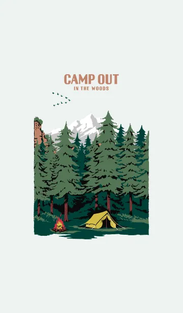 [LINE着せ替え] キャンプアウト ～森の中～ ホワイトの画像1