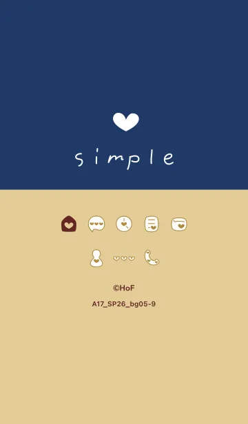 [LINE着せ替え] A17.26_ベージュ5-9の画像1