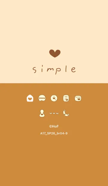 [LINE着せ替え] A17.26_ブラウン4-9の画像1