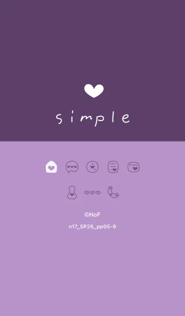 [LINE着せ替え] n17.26_パープル5-9の画像1