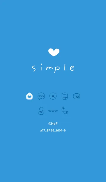 [LINE着せ替え] a17.25_ブルー1-9の画像1