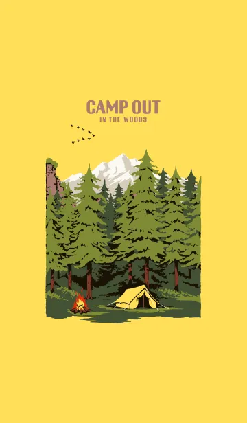 [LINE着せ替え] キャンプアウト ～森の中～ イエローの画像1