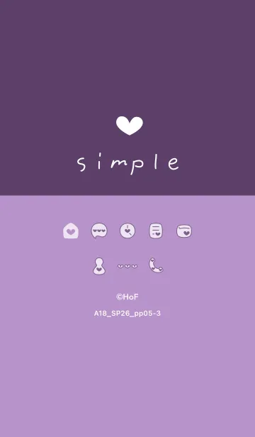 [LINE着せ替え] A18.26_パープル5-3の画像1