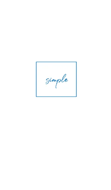 [LINE着せ替え] simple cursive -blue-の画像1