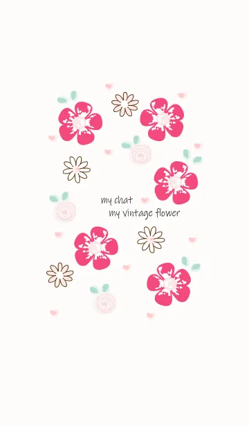 [LINE着せ替え] vintage flowers theme 5の画像1