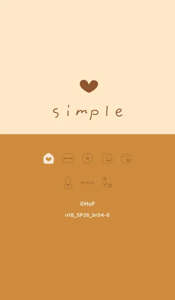 [LINE着せ替え] n18.26_ブラウン4-6の画像1