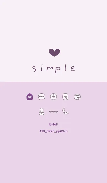 [LINE着せ替え] A18.26_パープル3-6の画像1