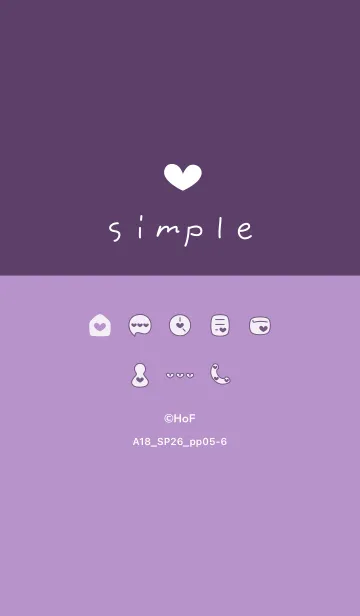 [LINE着せ替え] A18.26_パープル5-6の画像1