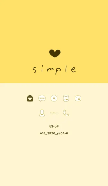 [LINE着せ替え] A18.26_イエロー4-6の画像1