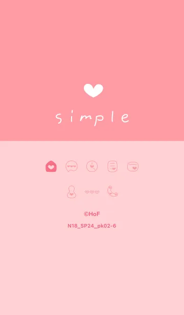 [LINE着せ替え] N18.24_ピンク2-6の画像1