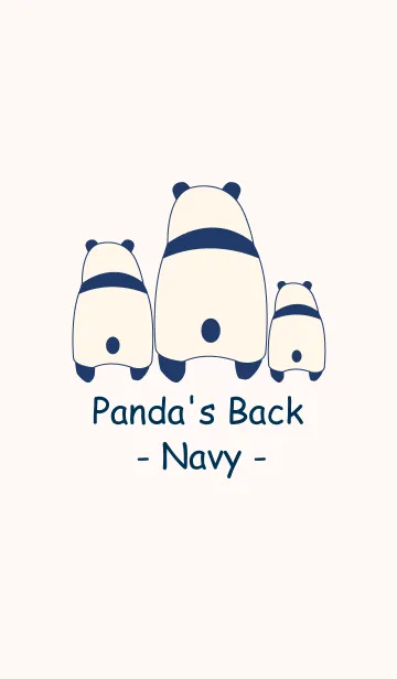 [LINE着せ替え] Panda's Back -Navy 3-の画像1