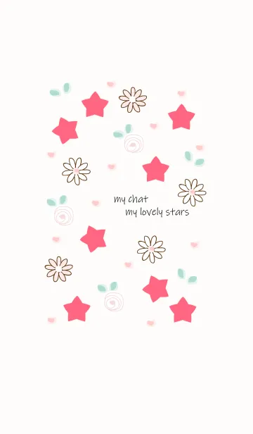 [LINE着せ替え] My chat my lovely stars (Pink ver.) 6の画像1