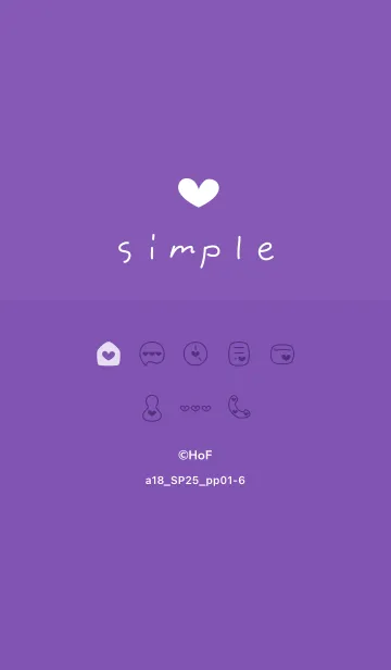 [LINE着せ替え] a18.25_パープル1-6の画像1