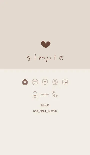 [LINE着せ替え] N18.24_ブラウン2-6の画像1