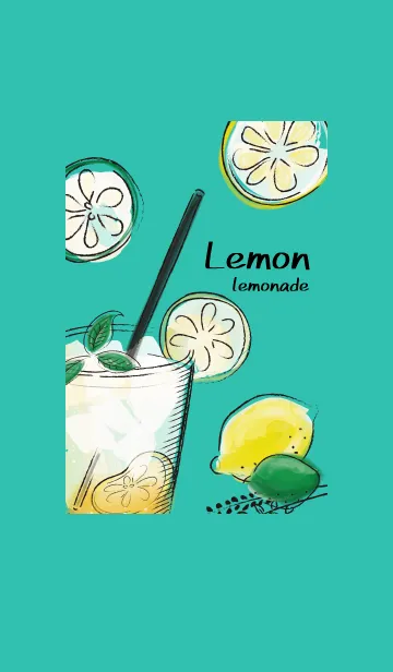[LINE着せ替え] レモンとレモネード♪Vol.4 グリーンの画像1