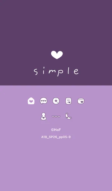 [LINE着せ替え] A18.26_パープル5-9の画像1