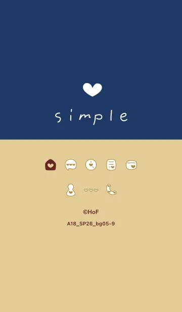 [LINE着せ替え] A18.26_ベージュ5-9の画像1