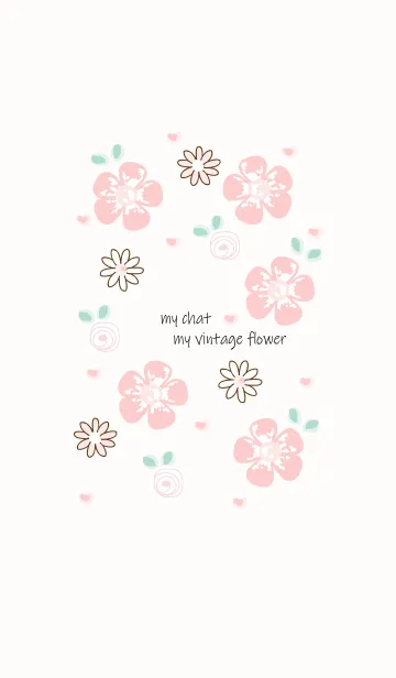 [LINE着せ替え] My chat my vintage flower 59の画像1