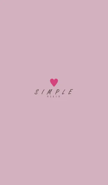 -DUSKY PINK BROWN SIMPLE HEART- 44の着せ替えメイン画像
