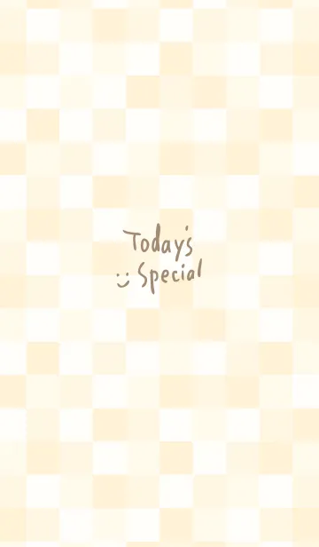 [LINE着せ替え] 白色モザイク オレンジの画像1