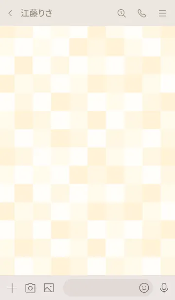 [LINE着せ替え] 白色モザイク オレンジの画像3