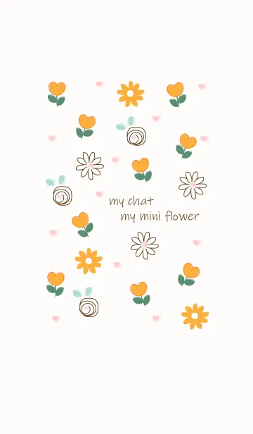 [LINE着せ替え] mini orange flowers 3の画像1