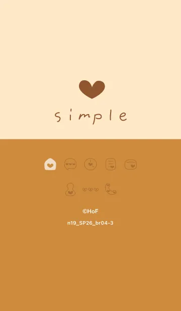 [LINE着せ替え] n19.26_ブラウン4-3の画像1