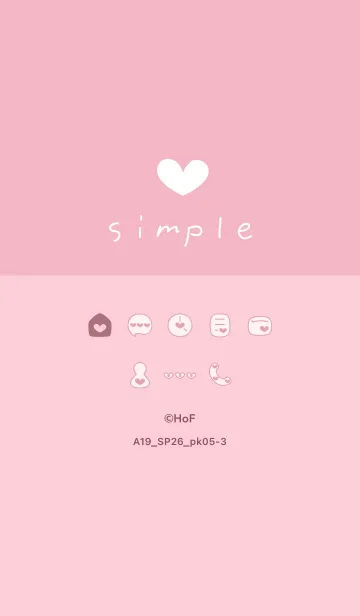 [LINE着せ替え] A19.26_ピンク5-3の画像1