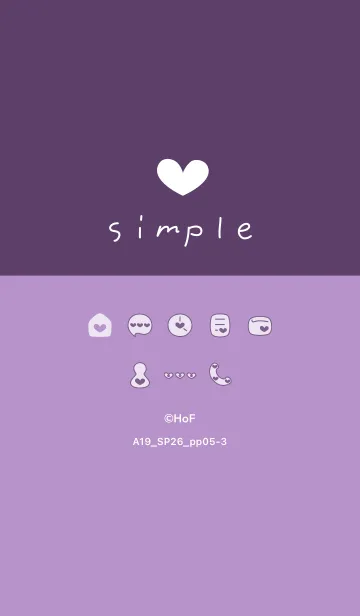 [LINE着せ替え] A19.26_パープル5-3の画像1