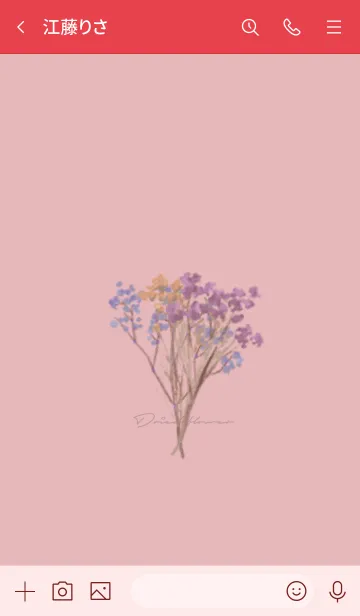 [LINE着せ替え] 赤 : ドライフラワーの画像3