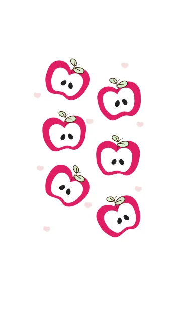 [LINE着せ替え] Lovely apples theme 4の画像1