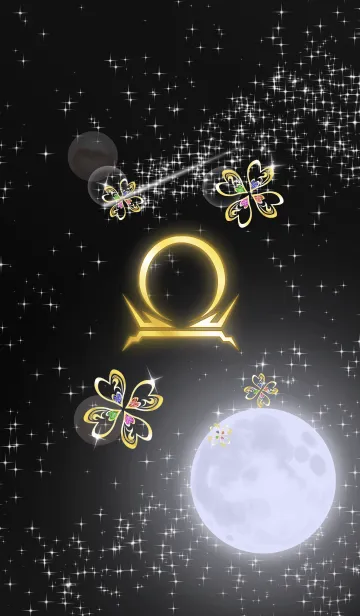 [LINE着せ替え] 運気上昇！天秤座マークと四つ葉の画像1