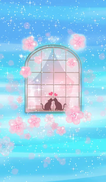 [LINE着せ替え] 桜の中で：恋愛運アップお守りルーン入りの画像1