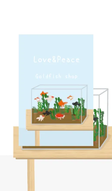 [LINE着せ替え] 人気の金魚専門店Open【goldfish Shop】の画像1