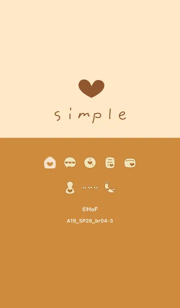 [LINE着せ替え] A19.26_ブラウン4-3の画像1