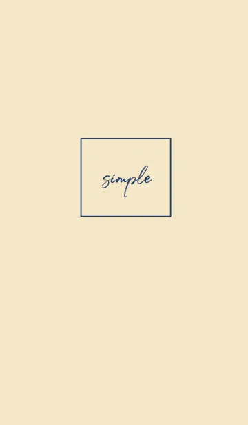 [LINE着せ替え] simple cursive -navy beige-の画像1