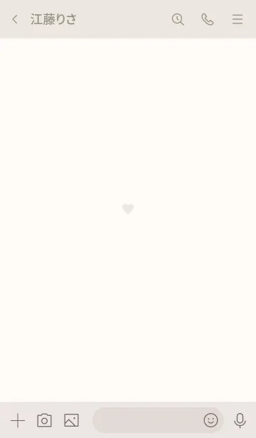 [LINE着せ替え] シンプル ハート ミルクティー #andの画像3