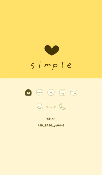 [LINE着せ替え] A19.26_イエロー4-6の画像1