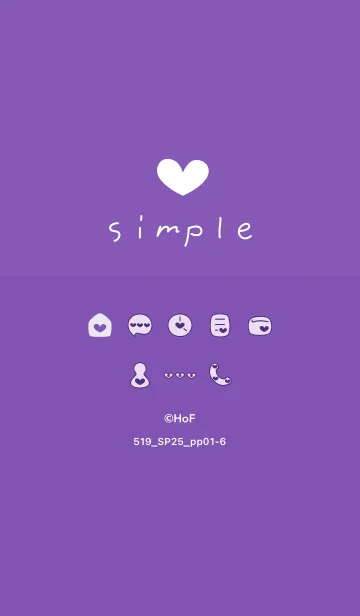 [LINE着せ替え] 519.25_パープル1-6の画像1