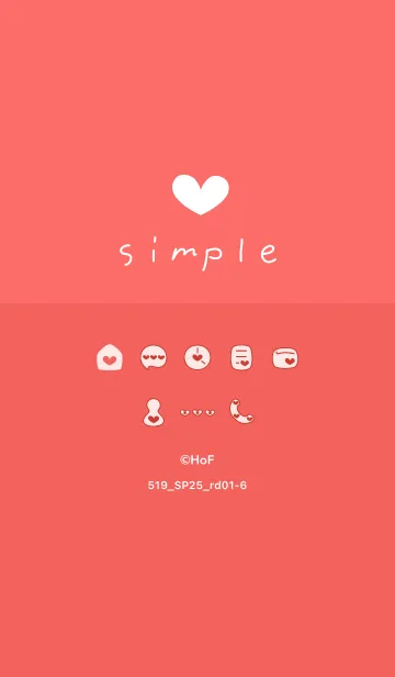 [LINE着せ替え] 519.25_レッド1-6の画像1