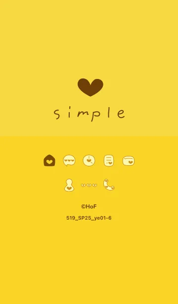 [LINE着せ替え] 519.25_イエロー1-6の画像1