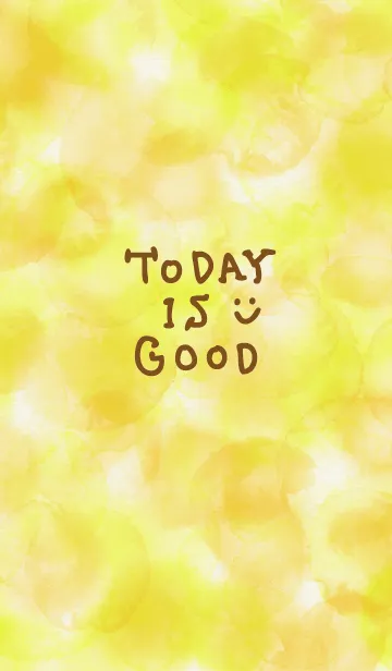 [LINE着せ替え] スマイル-水彩黄色14-の画像1