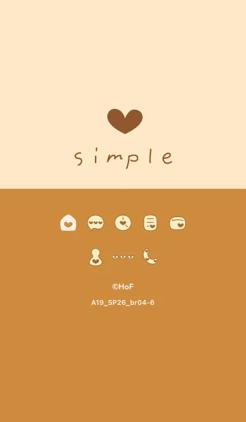 [LINE着せ替え] A19.26_ブラウン4-6の画像1