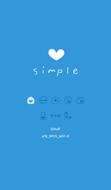 [LINE着せ替え] a19.25_ブルー1-6の画像1