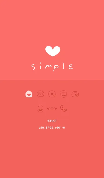 [LINE着せ替え] a19.25_レッド1-6の画像1