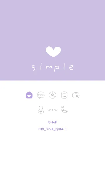 [LINE着せ替え] N19.24_パープル4-6の画像1