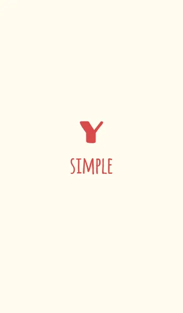 シンプルイニシャル-Y＊ワインレッドの着せ替えメイン画像