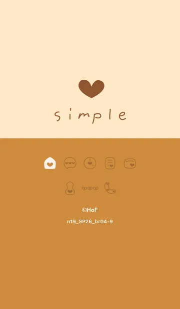 [LINE着せ替え] n19.26_ブラウン4-9の画像1