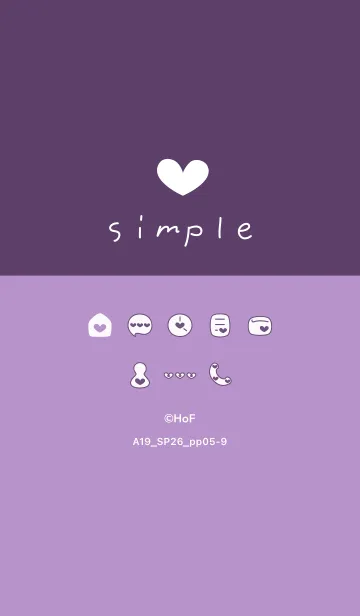 [LINE着せ替え] A19.26_パープル5-9の画像1