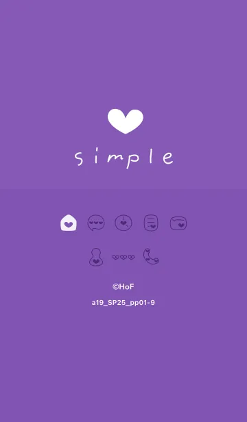 [LINE着せ替え] a19.25_パープル1-9の画像1